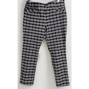 Joe Benbasset Capris Women's Large Black Plaid Peddle Pushers Business